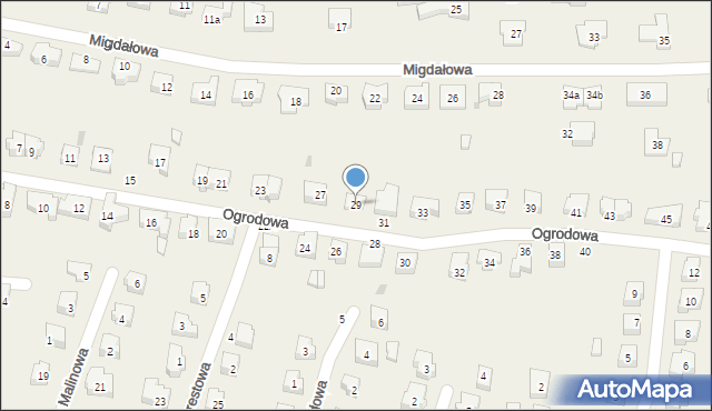 Siemianice, Ogrodowa, 29, mapa Siemianice