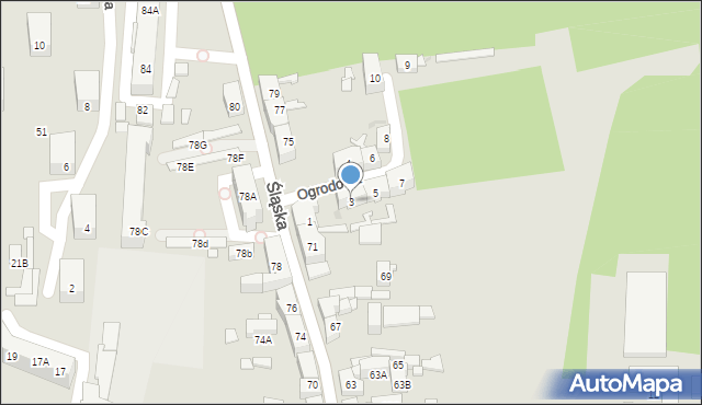 Siemianowice Śląskie, Ogrodowa, 3, mapa Siemianowice Śląskie