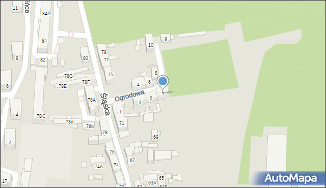 Siemianowice Śląskie, Ogrodowa, 7, mapa Siemianowice Śląskie