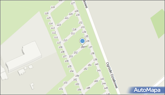 Sieradz, Ogródki Działkowe, 200, mapa Sieradz