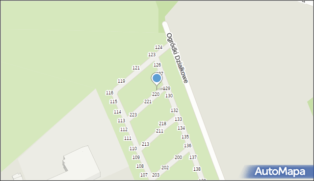 Sieradz, Ogródki Działkowe, 229, mapa Sieradz