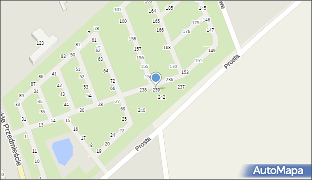 Sieradz, Ogródki Działkowe, 239, mapa Sieradz