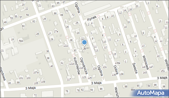 Skarżysko-Kamienna, Ogólna, 26, mapa Skarżysko-Kamienna