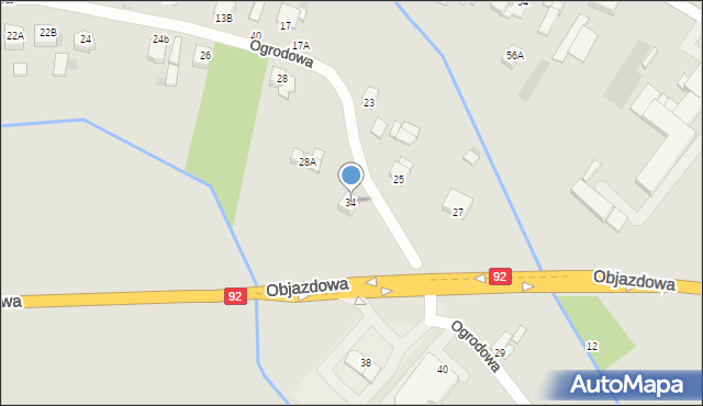 Słupca, Ogrodowa, 34, mapa Słupca