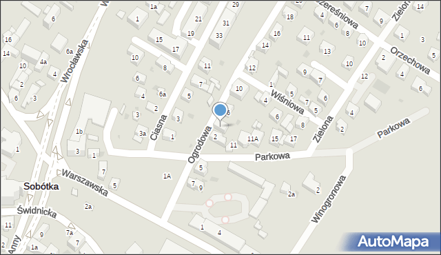 Sobótka, Ogrodowa, 4, mapa Sobótka