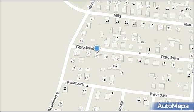 Sochocin, Ogrodowa, 21, mapa Sochocin