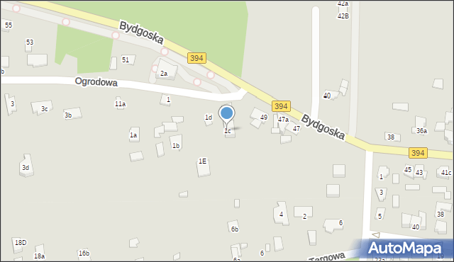 Solec Kujawski, Ogrodowa, 1c, mapa Solec Kujawski