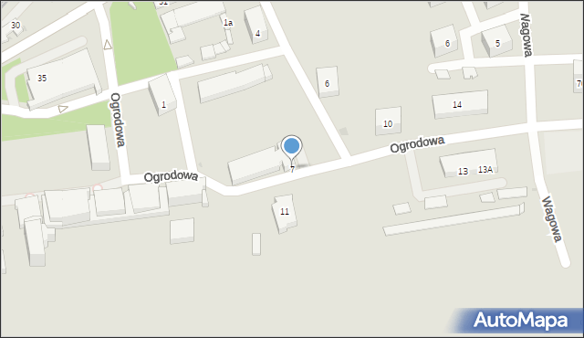 Sosnowiec, Ogrodowa, 7, mapa Sosnowca