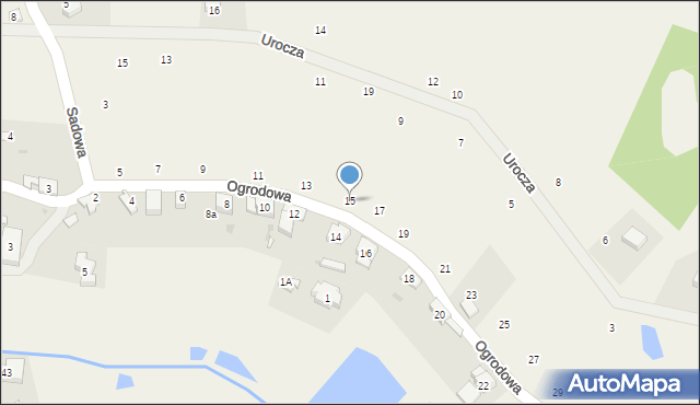 Sosnówka, Ogrodowa, 15, mapa Sosnówka