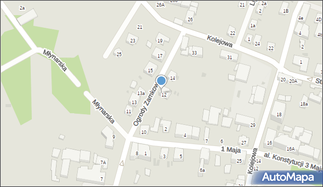 Środa Śląska, Ogrody Zamkowe, 12/1, mapa Środa Śląska