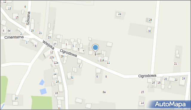 Steblów, Ogrodowa, 9, mapa Steblów