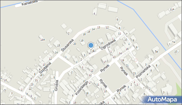 Stęszew, Ogrodowa, 5, mapa Stęszew