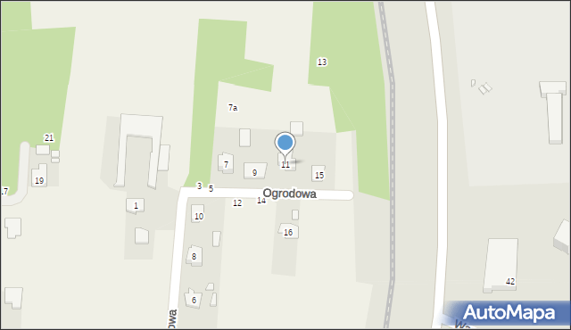 Stojadła, Ogrodowa, 11, mapa Stojadła