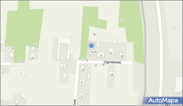 Stojadła, Ogrodowa, 7, mapa Stojadła