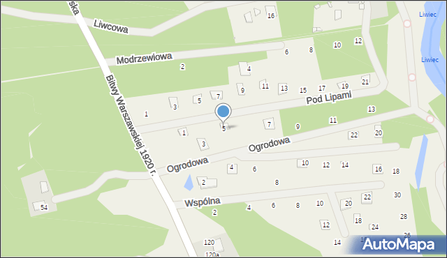 Strachów, Ogrodowa, 5, mapa Strachów