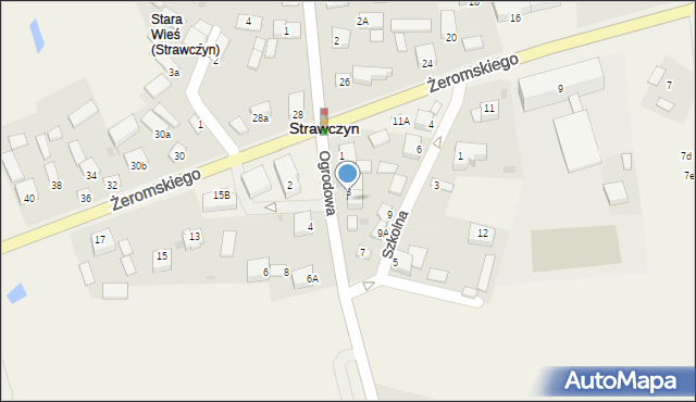 Strawczyn, Ogrodowa, 5, mapa Strawczyn