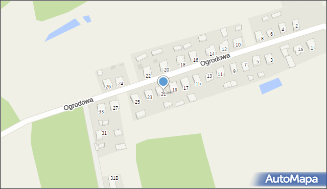 Sulęcinek, Ogrodowa, 21, mapa Sulęcinek