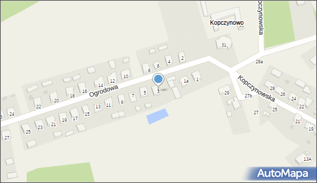 Sulęcinek, Ogrodowa, 3, mapa Sulęcinek