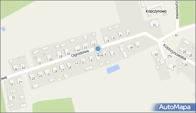 Sulęcinek, Ogrodowa, 7, mapa Sulęcinek