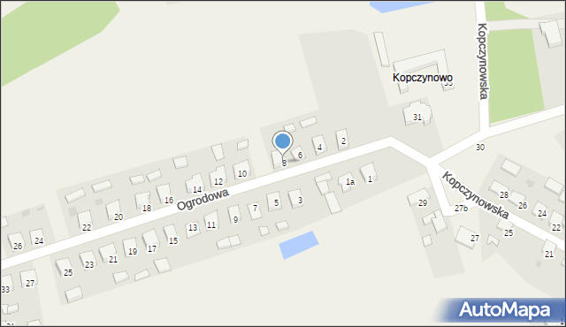 Sulęcinek, Ogrodowa, 8, mapa Sulęcinek