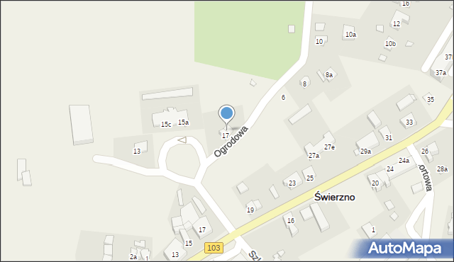 Świerzno, Ogrodowa, 19, mapa Świerzno