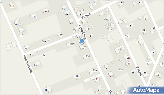 Syrynia, Ogrodowa, 11E, mapa Syrynia