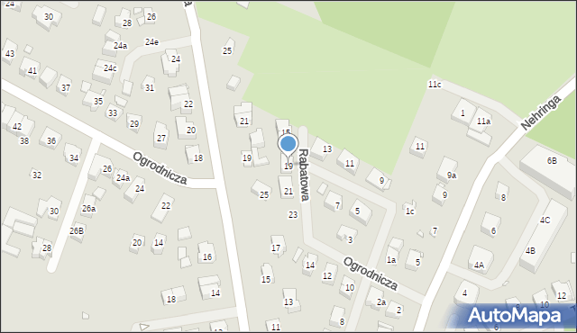 Szczecin, Ogrodnicza, 19, mapa Szczecina