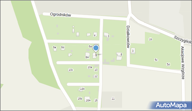 Szczyglice, Ogrodników, 8, mapa Szczyglice