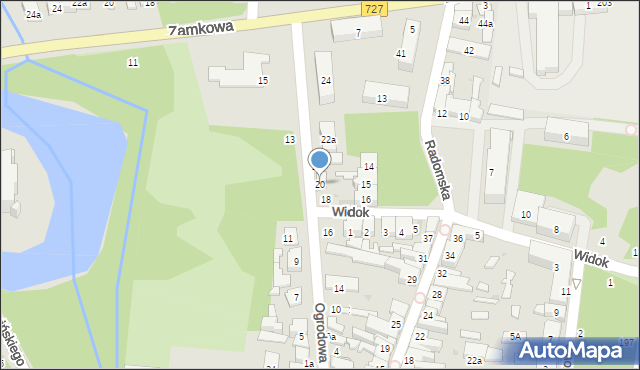 Szydłowiec, Ogrodowa, 20, mapa Szydłowiec