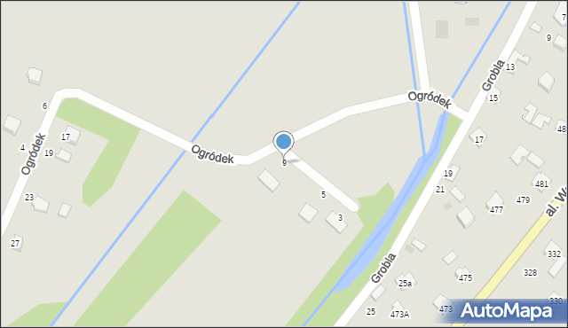 Tarnobrzeg, Ogródek, 9, mapa Tarnobrzegu