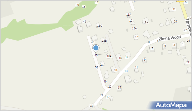 Tarnowiec, Ogrodnicza, 45, mapa Tarnowiec