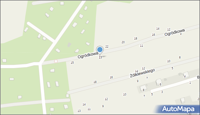 Tenczynek, Ogródkowa, 13, mapa Tenczynek