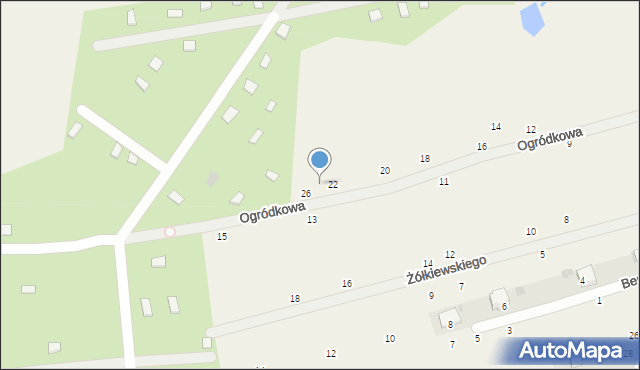 Tenczynek, Ogródkowa, 24, mapa Tenczynek