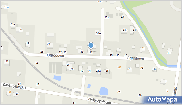 Tenczynek, Ogrodowa, 33, mapa Tenczynek