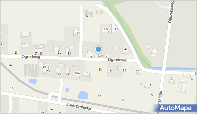 Tenczynek, Ogrodowa, 37, mapa Tenczynek