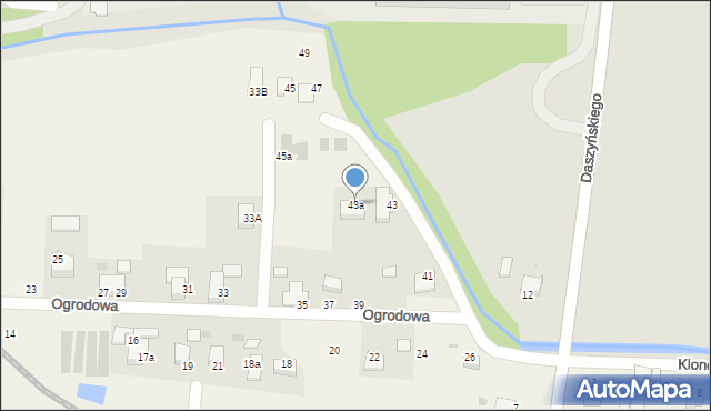 Tenczynek, Ogrodowa, 43a, mapa Tenczynek