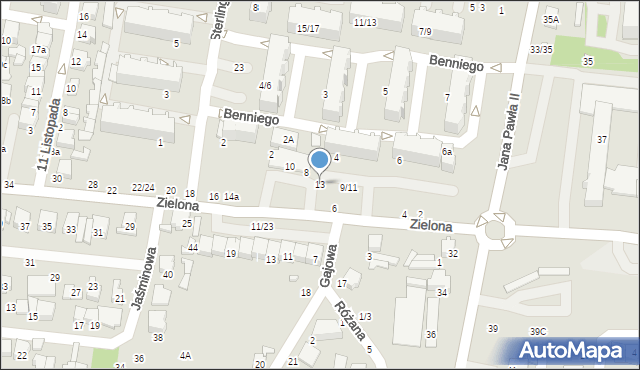 Tomaszów Mazowiecki, Ogrodowa, 13, mapa Tomaszów Mazowiecki