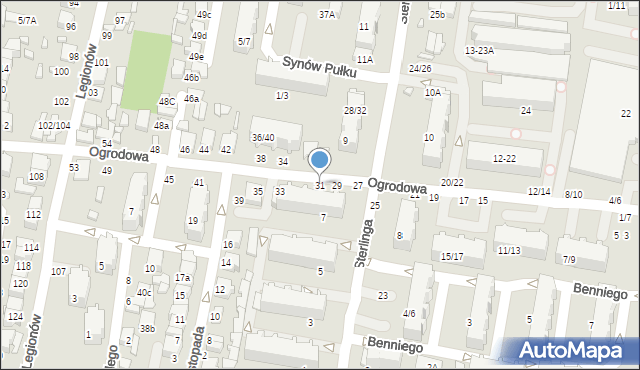 Tomaszów Mazowiecki, Ogrodowa, 31, mapa Tomaszów Mazowiecki