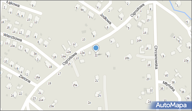 Trzebinia, Ogrodowa, 11, mapa Trzebinia