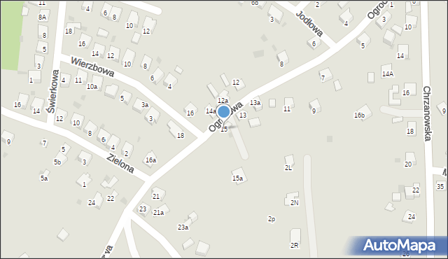 Trzebinia, Ogrodowa, 15, mapa Trzebinia