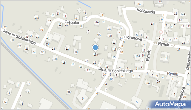 Tuchów, Ogrodowa, 15a, mapa Tuchów