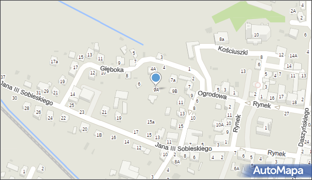 Tuchów, Ogrodowa, 9A, mapa Tuchów