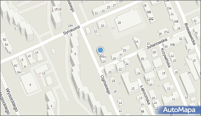 Warszawa, Ogińskiego Michała Kleofasa, 22, mapa Warszawy