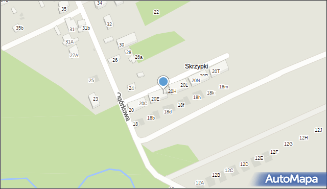 Warszawa, Ogórkowa, 20G, mapa Warszawy