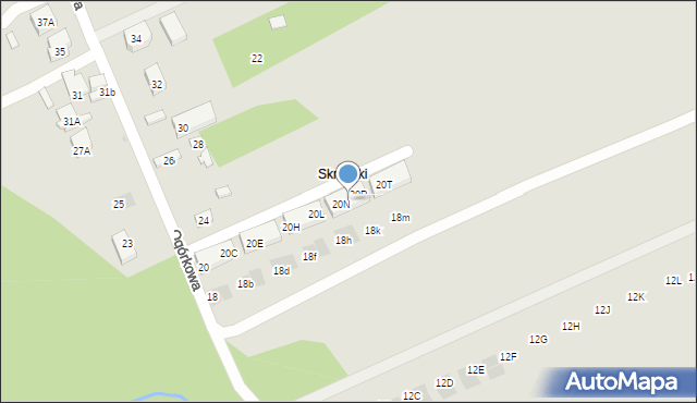 Warszawa, Ogórkowa, 20P, mapa Warszawy