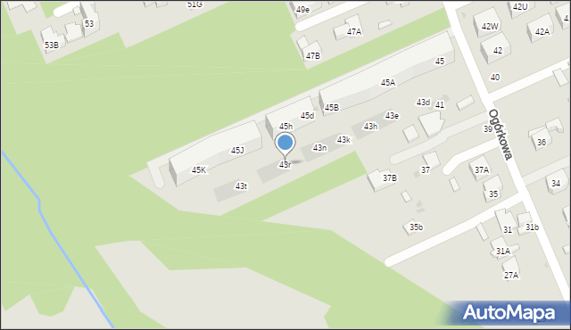 Warszawa, Ogórkowa, 43r, mapa Warszawy