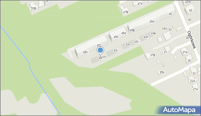 Warszawa, Ogórkowa, 43t, mapa Warszawy