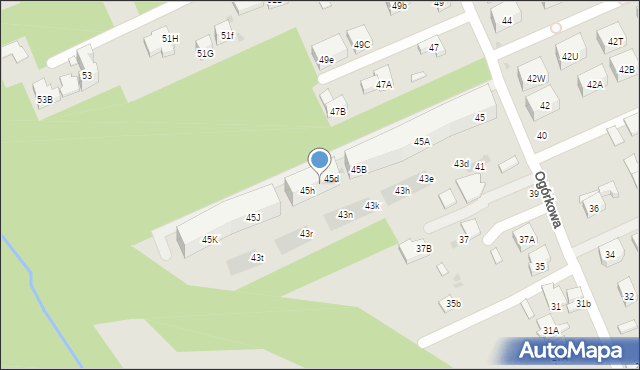 Warszawa, Ogórkowa, 45f, mapa Warszawy