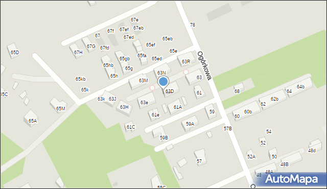 Warszawa, Ogórkowa, 63c, mapa Warszawy