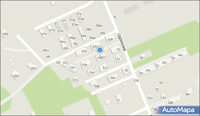 Warszawa, Ogórkowa, 63D, mapa Warszawy